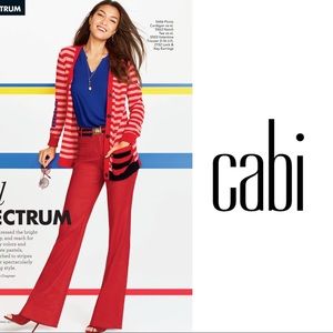 NEW CAbi Valentine Trouser in Cranberry Crush